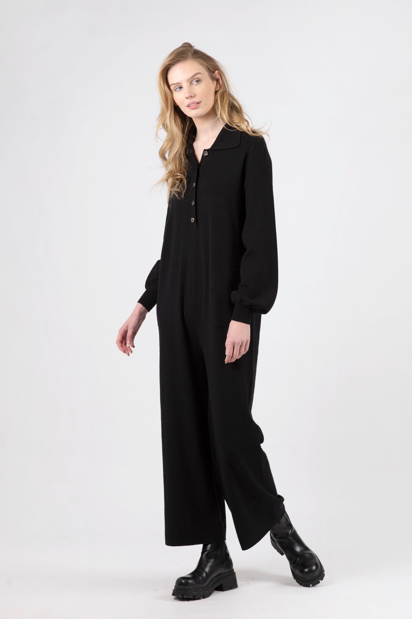 Luca Knit Jumpsuit | Black