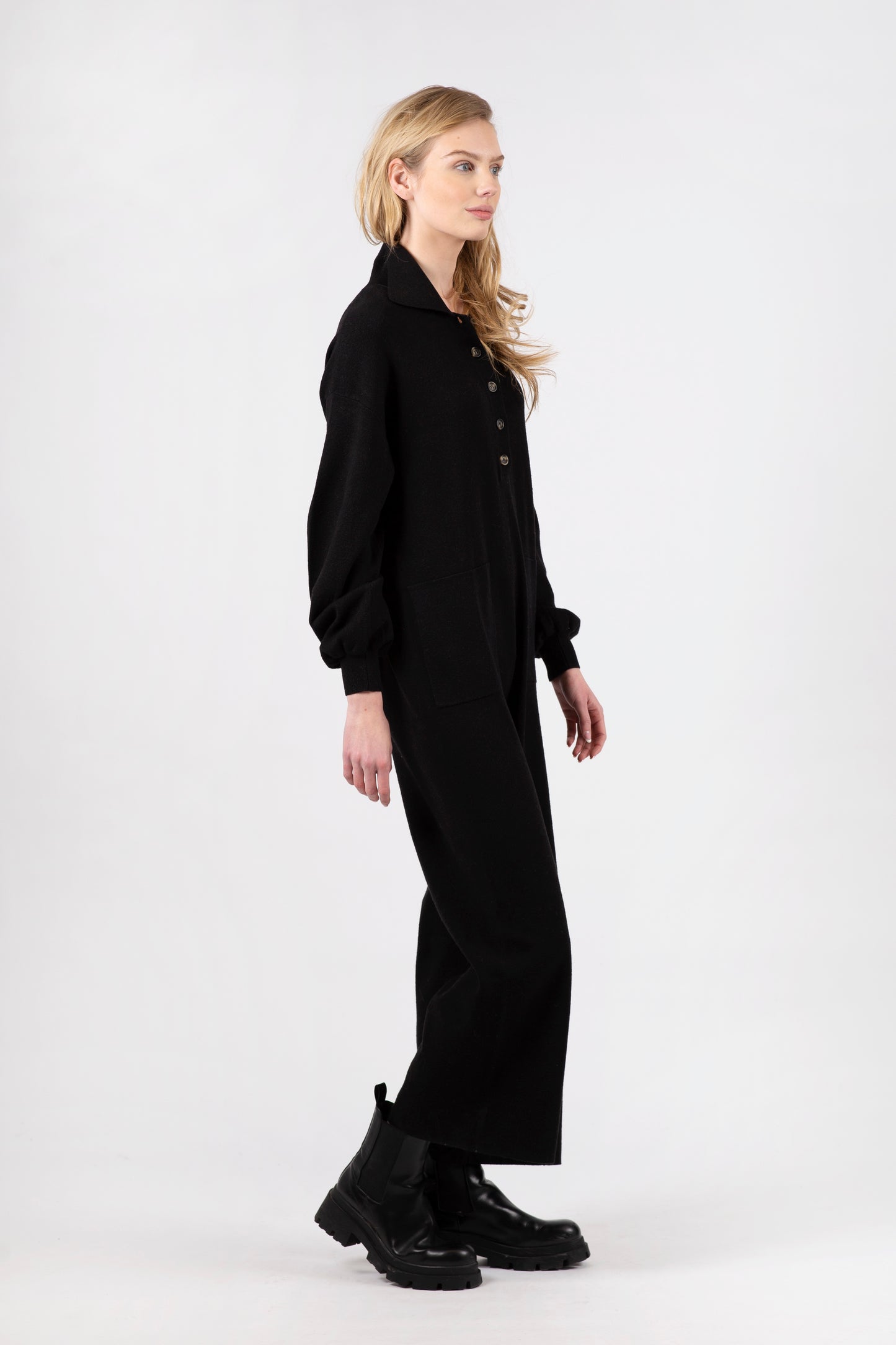 Luca Knit Jumpsuit | Black