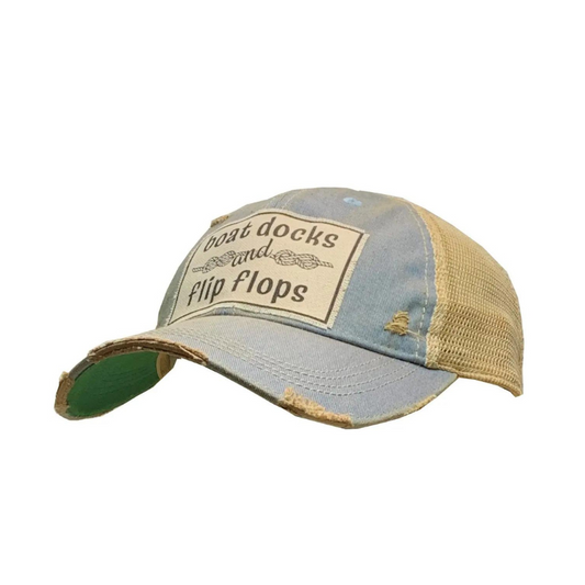 "Boat Docks & Flip flops" Hat