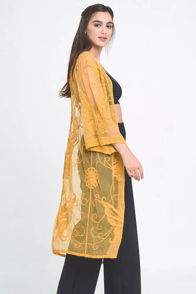 Daisy Jones Butterfly Kimono | Mustard