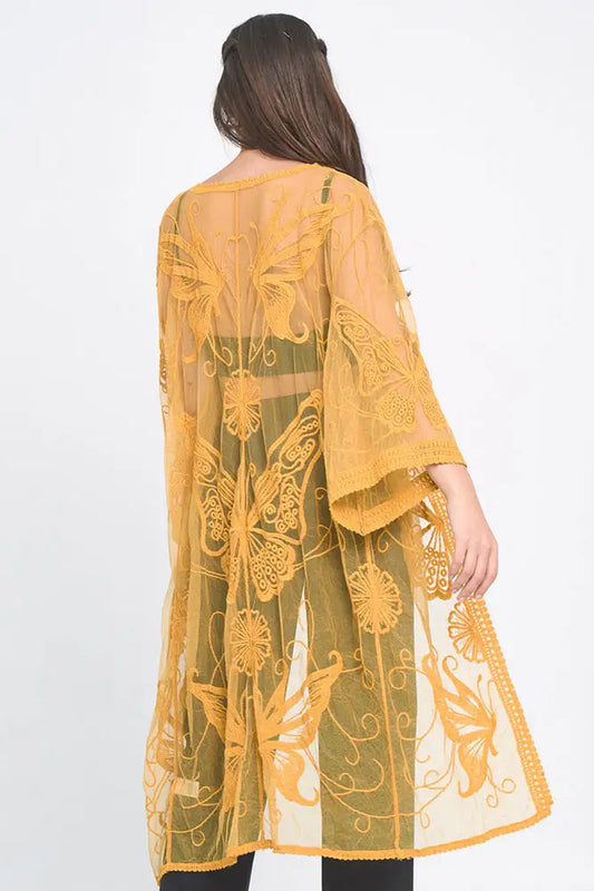Daisy Jones Butterfly Kimono | Mustard