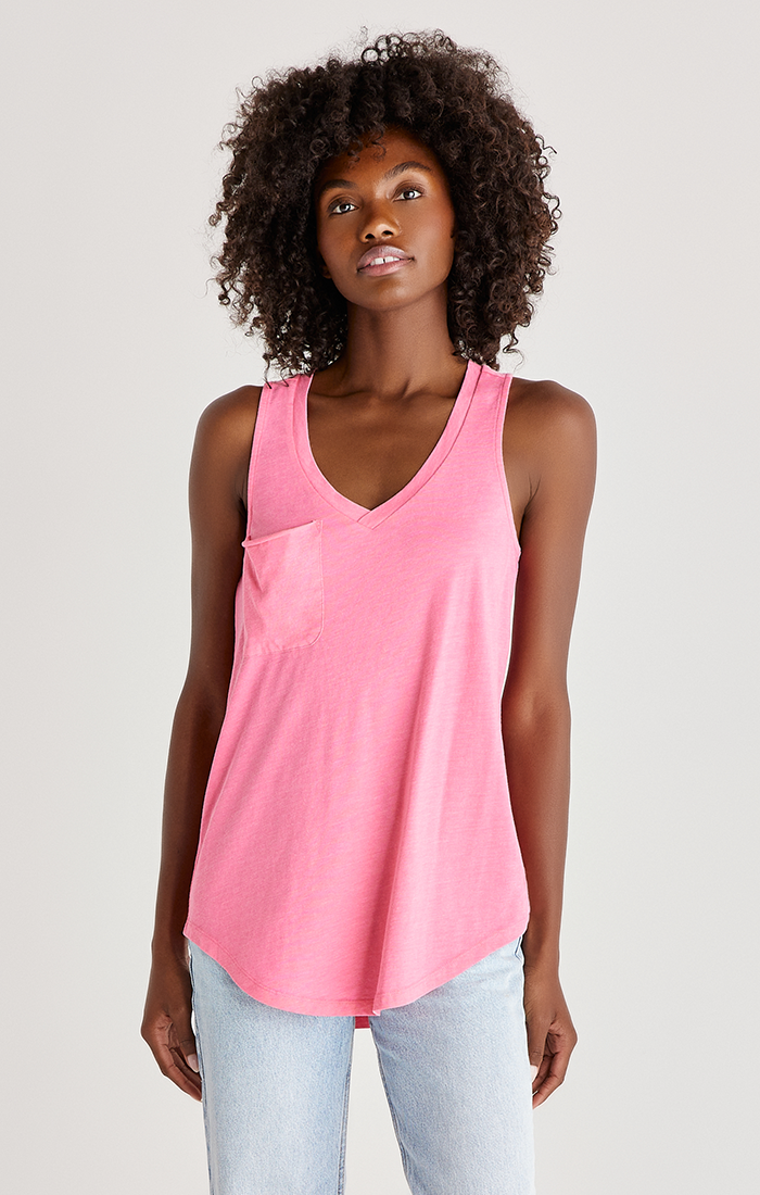 Pocket "Racer" Tank | Flamingo