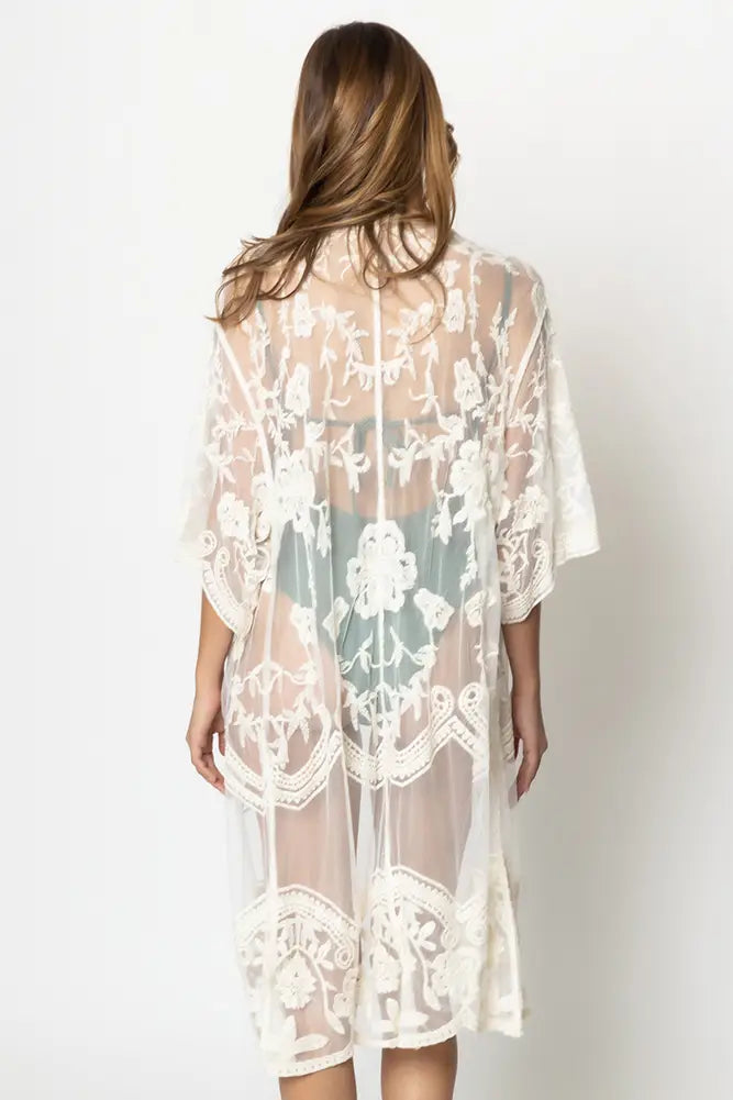Boho Lace Kimono | Ivory