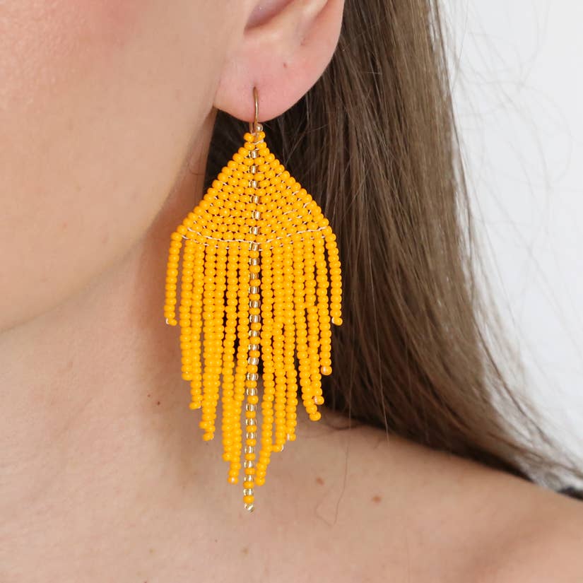 "Raya" Beaded Earrings (Mandarin)