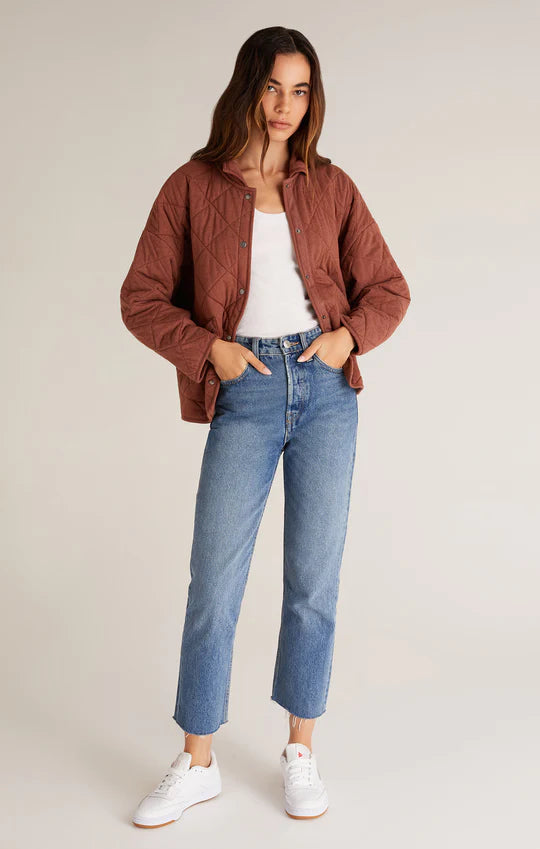 'Maya' Quilted Jacket | Whiskey