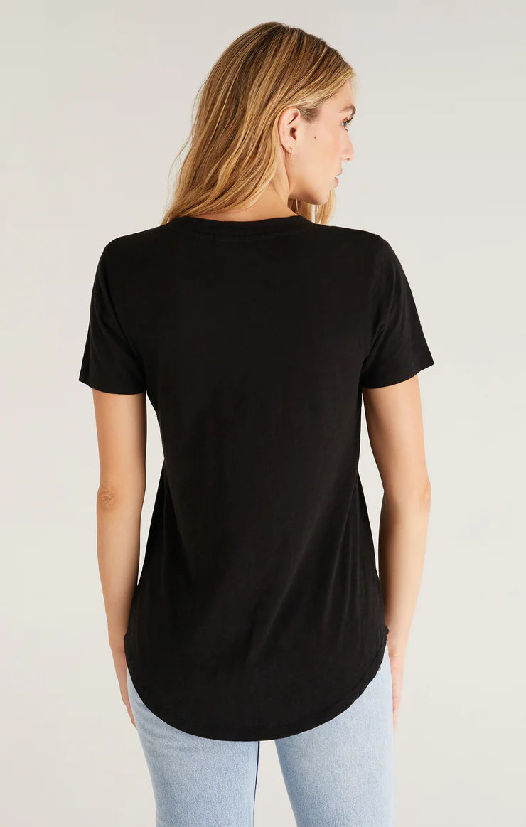 Slub Pocket Tee | Jet Black