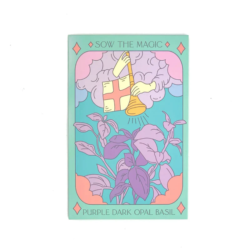 Purple Dark Opal Basil Tarot Seed Packet