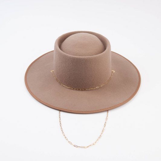 Boater Hat |  Taupe