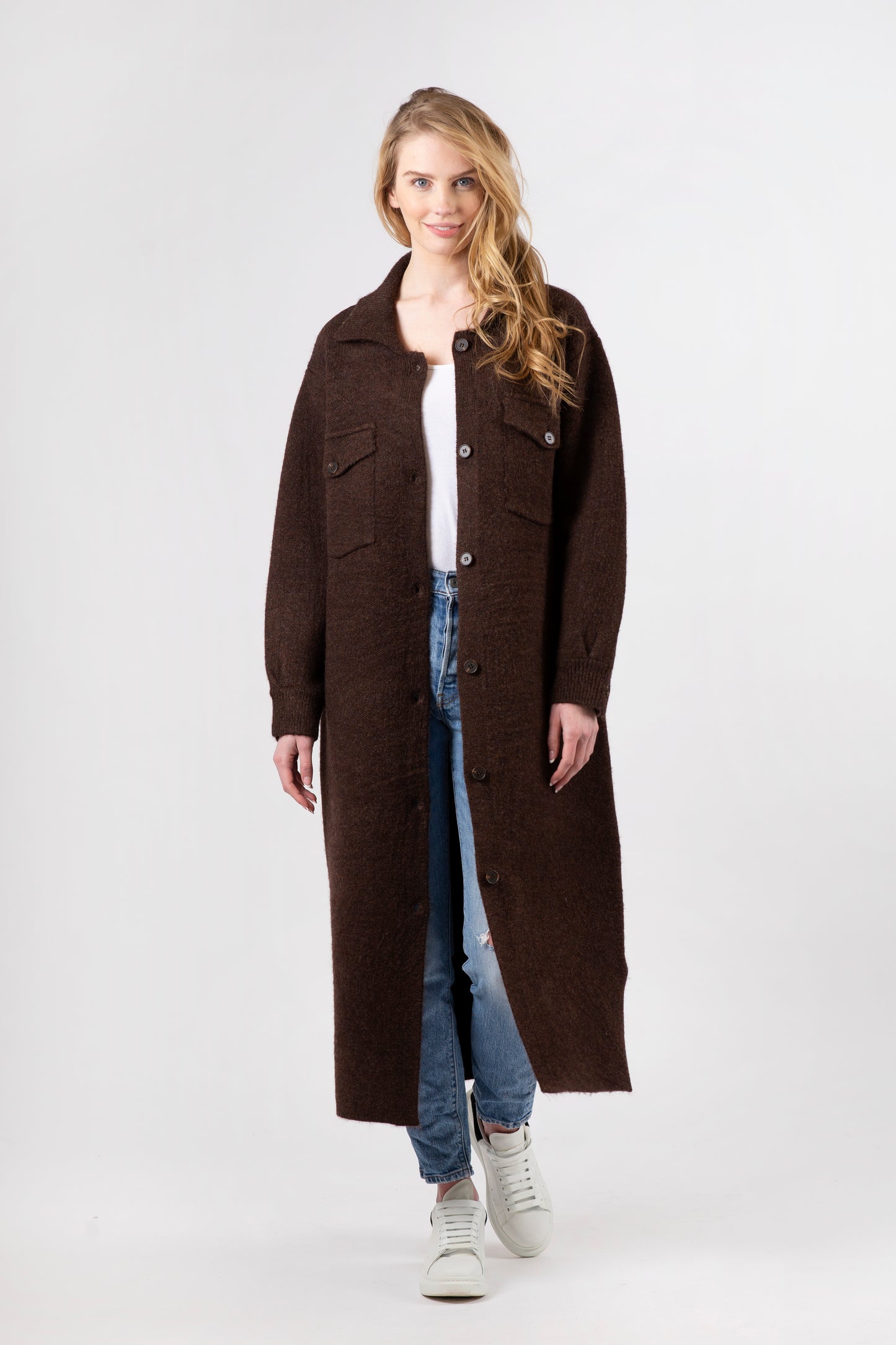 Beckham Sweater Coat | Chocolate