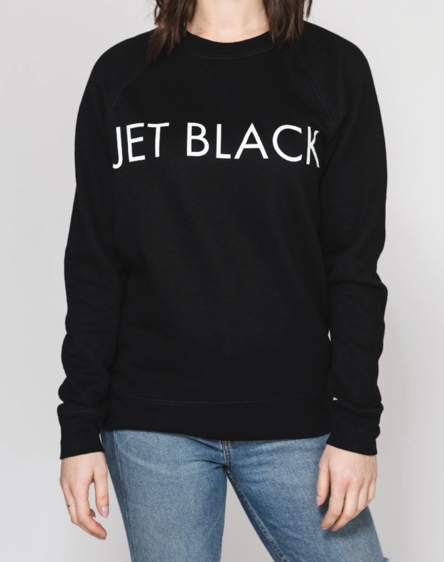Jet Black Sweatshirt | Brunette The Label