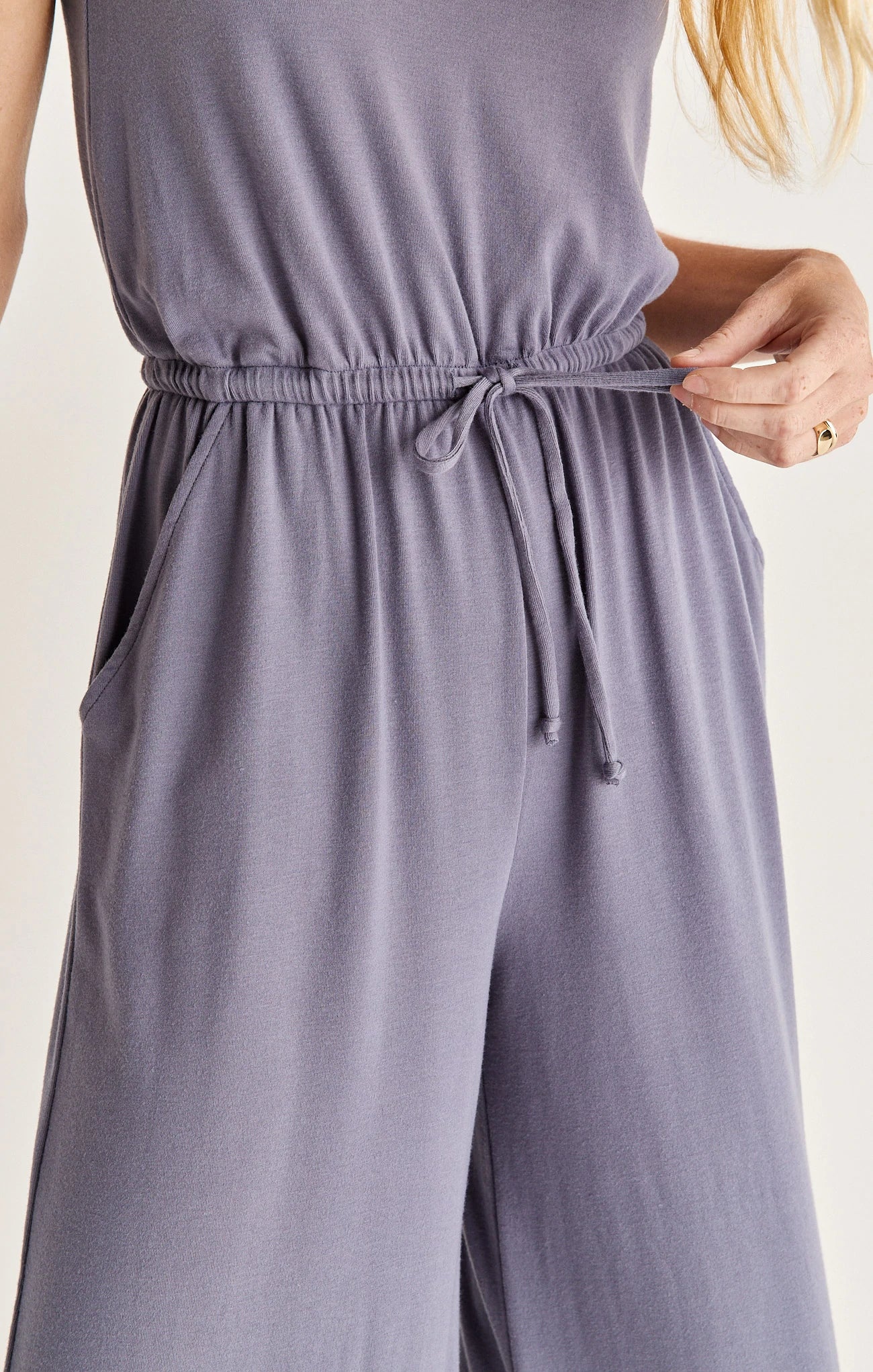 'Ribbed Jumpsuit' | Indigo