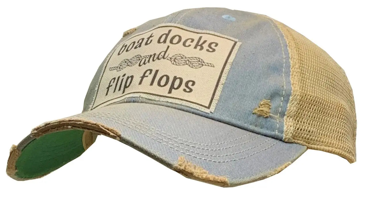 "Boat Docks & Flip flops" Hat
