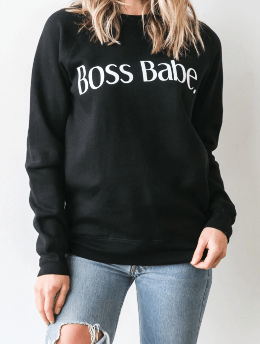 Boss Babe Core Crew Sweatshirt | Brunette The Label