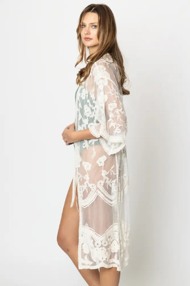 Boho Lace Kimono | Ivory